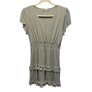 Altar'd State‎ Green Smocked Tiered Dress M